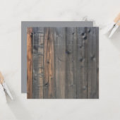 風化レッドウッドフェンスクローズアップフォトイメージプリント カード (正面/裏面インサイチュ)
