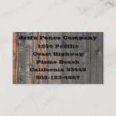 風化レッドウッドフェンスクローズアップフォトイメージプリント 名刺 (裏面)