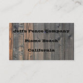 風化レッドウッドフェンスクローズアップフォトイメージプリント 名刺 (正面)