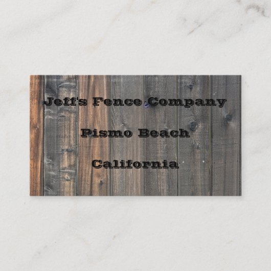 風化レッドウッドフェンスクローズアップフォトイメージプリント 名刺 (正面)