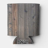 風化レッドウッドフェンスクローズアップフォトイメージプリント 缶クーラー (正面)