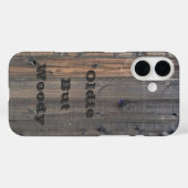 風化レッドウッドフェンスクローズアップフォトイメージプリント Case-Mate iPhoneケース (裏面 (横))