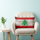 風化レバノン国旗 ランバークッション (椅子)