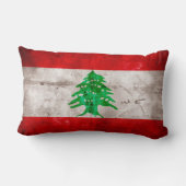 風化レバノン国旗 ランバークッション (裏面)