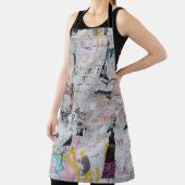 風化レンガ：都市ポスター壁。 エプロン (インサイチュ)