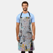 風化レンガ：都市ポスター壁。 エプロン (着用した状態)