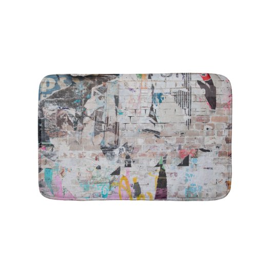 風化レンガ：都市ポスター壁。 バスマット (正面)