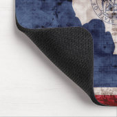 風化ワイオミング国旗 マウスパッド (コーナー)