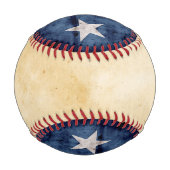 風化ヴィンテージテキサス州州旗 野球ボール (裏面)