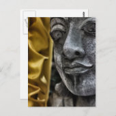 風化像顔及び黄色い絹はがき ポストカード (正面/裏面)