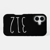風化市外局番312 (シカゴ) iPhone 16ケース (裏面横)