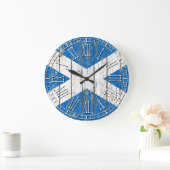 風化旗 ラージ壁時計 (ホーム)