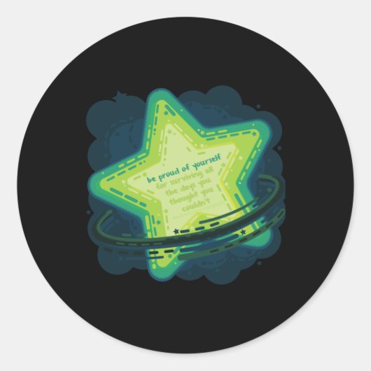 風化日[小惑星]ステッカー ラウンドシール (正面)