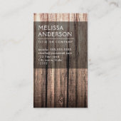 風化木スタイリッシュ目プロフェッショナル分布 名刺 (裏面)