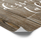 風化木材とライトデザートテーブルサイン ポスター (角)