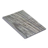 風化木材の厚板テクスチャパターン ノートブック (右側)