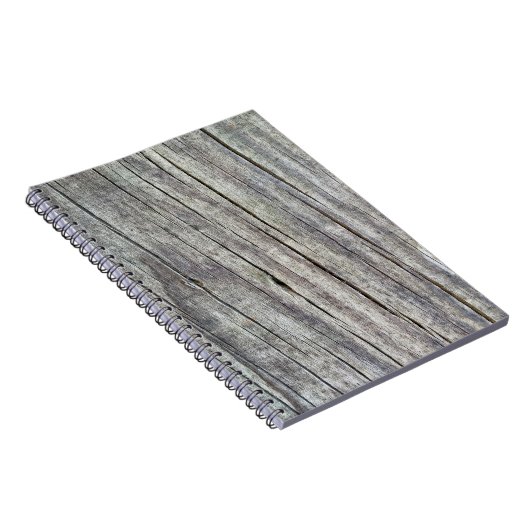 風化木材の厚板テクスチャパターン ノートブック (右側)