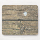 風化木材の鳥の糞（ばちゃばちゃ）跳ねる マウスパッド (正面)