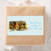 風化木材ジプシーのキャラバン ラベル (インサイチュ)