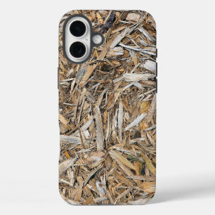 風化木材チップの層 iPhone 16 PLUSケース