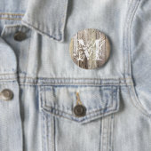 風化木材ボモノグラムのタン 缶バッジ (インサイチュ)