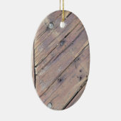 風化木材ラフ加工デッキ セラミックオーナメント (右)