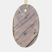 風化木材ラフ加工デッキ セラミックオーナメント (左)