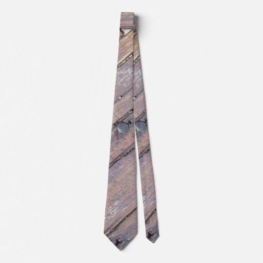 風化木材ラフ加工デッキ ネクタイ (正面)