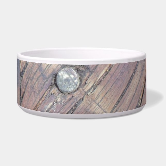 風化木材ラフ加工デッキ ボウル (左)