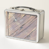 風化木材ラフ加工デッキ メタルランチボックス (正面)