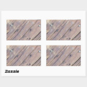 風化木材ラフ加工デッキ 長方形シール (シート)