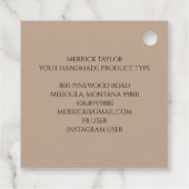 風化木材製品つるラベル フェイバータグ (裏面)