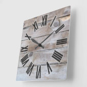 風化木材 スクエア壁時計 (傾斜)