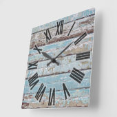 風化木材 スクエア壁時計 (傾斜)