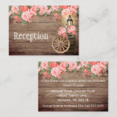 風化木樽 – サンゴの花 – 披露宴 エンクロージャーカード (正面/裏面)