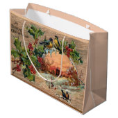 風化木素朴のクリスマスシーン ラージペーパーバッグ (裏面アングル)
