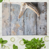 風化木素朴のヒトデ キッチンタオル (折り畳み)