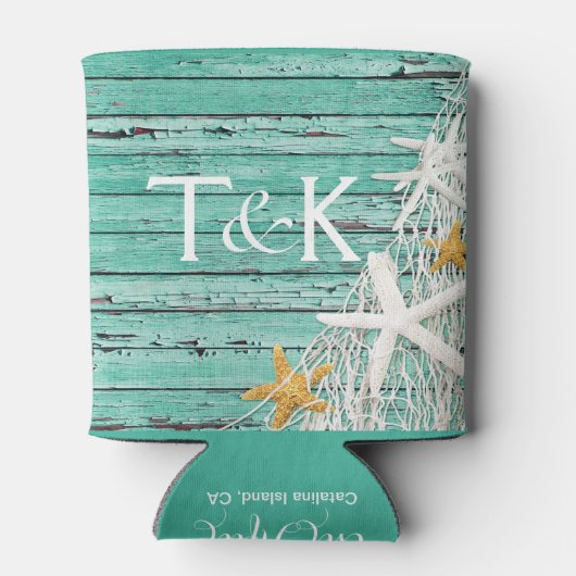 風化木素朴ヒトデ網 |アクア 缶クーラー (裏面)