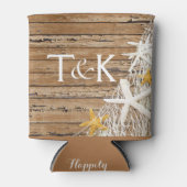 風化木素朴ヒトデ網 | brown 缶クーラー (正面)