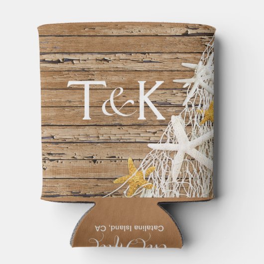 風化木素朴ヒトデ網 | brown 缶クーラー (裏面)