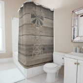 風化木素朴国の風車 シャワーカーテン (インサイチュ)