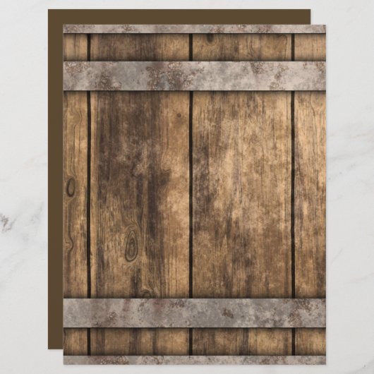 風化木素朴板クラフト紙 (正面/裏面)