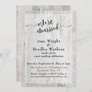 風化木素朴柱の結婚お祝い 招待状