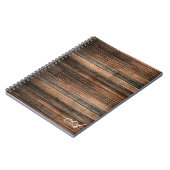 風化木素朴茶色の納屋の田舎の結婚式 ノートブック (左側)