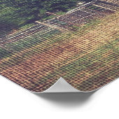 風化木造の納屋 ポスター (角)