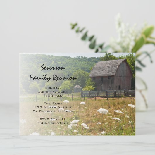 風化木造バーンランチファミリー懇親会 招待状 (スタンド正面)