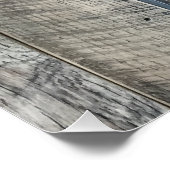 風化板ウッドプランク背景テクスチャ ポスター (コーナー)