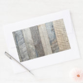 風化板ウッドプランク背景テクスチャ 長方形シール (封筒)