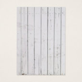 風化白スタイリッシュ木の木材のストライプイヤリングカード (裏面)