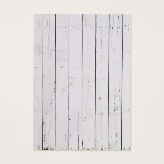 風化白スタイリッシュ木の木材のストライプイヤリングカード (裏面)